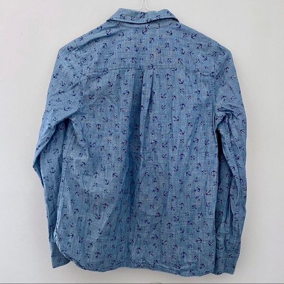J.Crew Factory anchor print chambray popover shirt - Picture 4 of 4